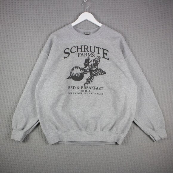 Gildan Schrute Farms Mens XL The Office Sweater Crewneck - Picture 1 of 6